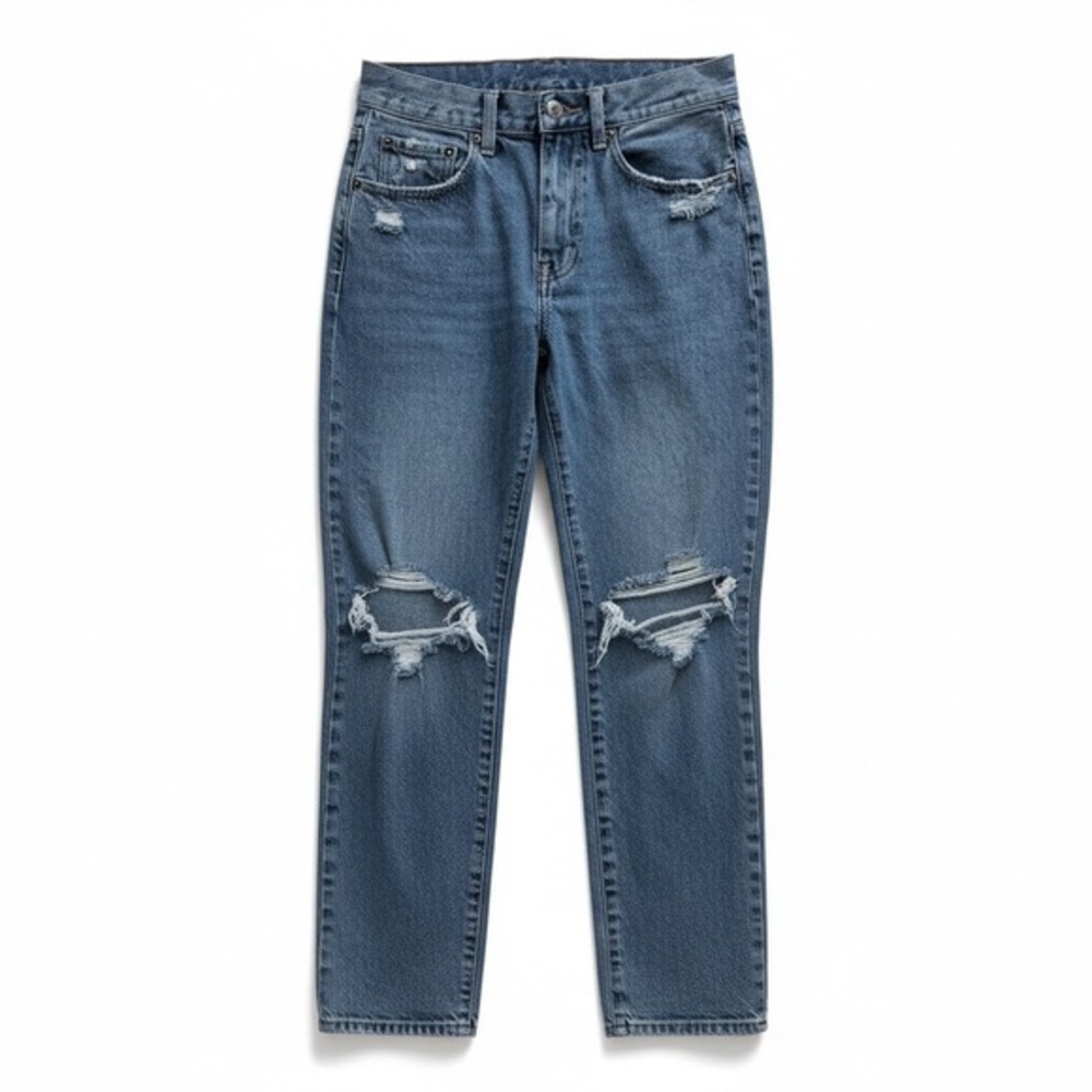 Pistola High Rise Straight Leg Distressed Jeans